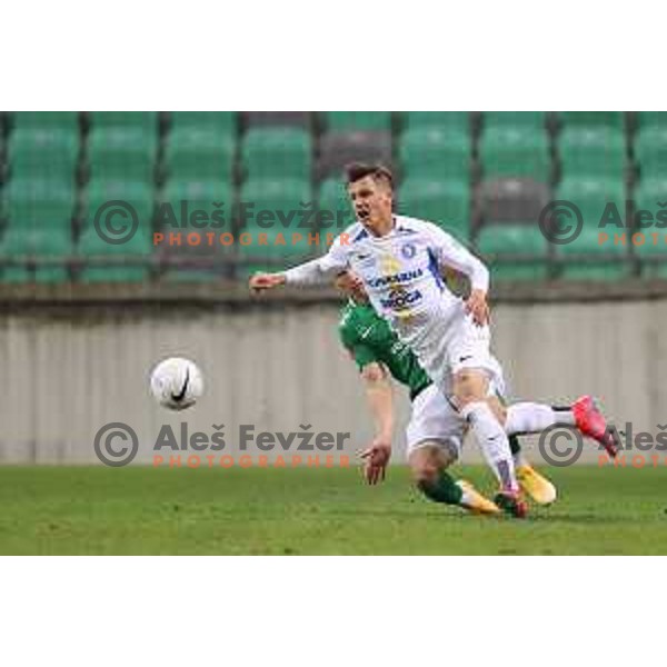 Ivan Bozic in action during Prva Liga Telekom Slovenije 2020-2021 football match between Olimpija and Celje in SRC Stozice, Ljubljana, Slovenia on March 7, 2021