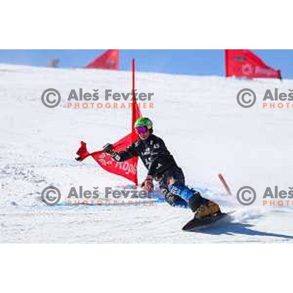 Rok Marguc at FIS Snowboard World Cup Parallel Giant Slalom at Rogla Ski resort, Slovenia on March 6, 2021