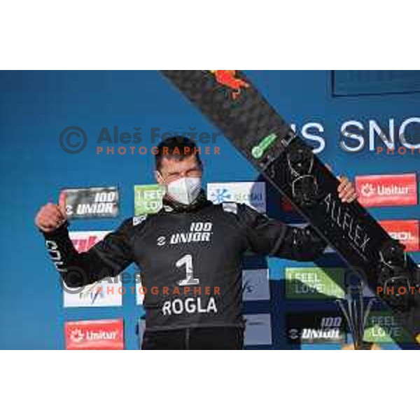 Andrej Soboljev (RUS) at FIS Snowboard World Cup Parallel Giant Slalom at Rogla Ski resort, Slovenia on March 6, 2021