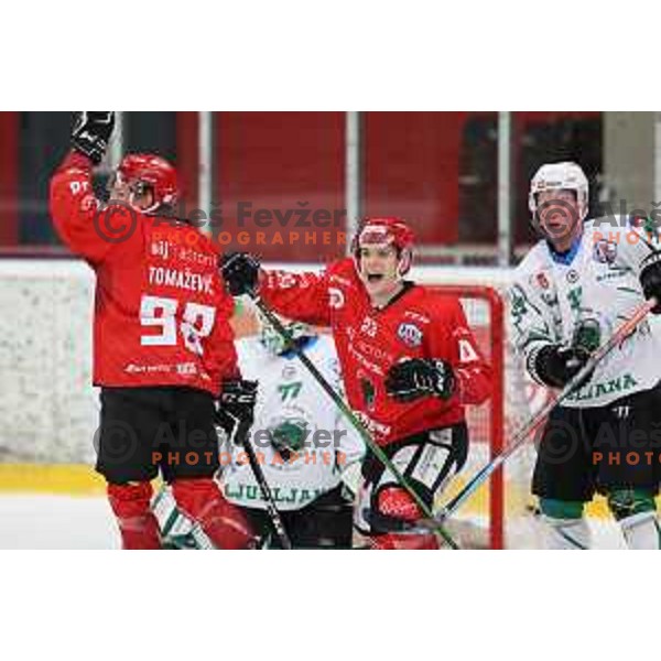 In action during Alps league ice-hockey match between Acroni Jesenice and SZ Olimpija in Jesenice, Slovenia on March 9, 2021