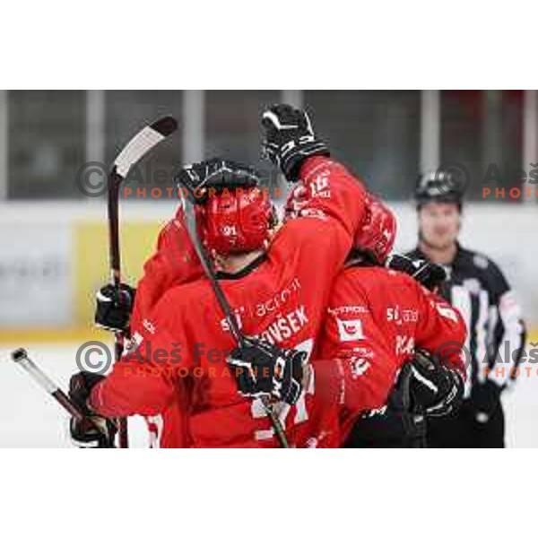 In action during Alps league ice-hockey match between Acroni Jesenice and SZ Olimpija in Jesenice, Slovenia on March 9, 2021