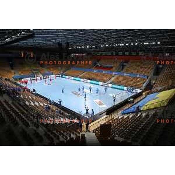 during handball match between Slovenia and Poland, Euro Handball 2022 Qualifyer in Celje on March 9, 2021