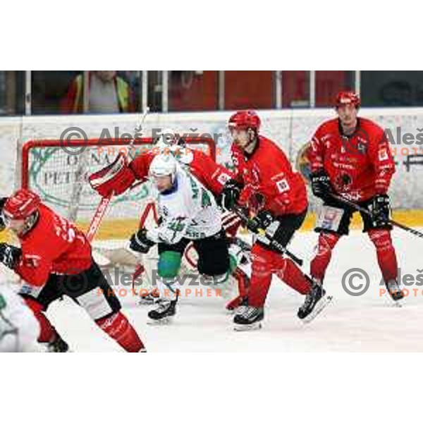 Ales Music in action during Alps league ice-hockey match between Acroni Jesenice and SZ Olimpija in Jesenice, Slovenia on March 9, 2021