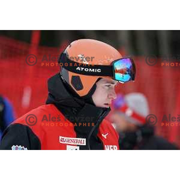 Filip Zubcic at Course inspection before first run of AUDI FIS World Cup Giant Slalom for Vitranc Cup in Kranjska gora, Slovenia on March 13, 2021