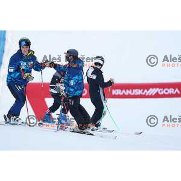 Course inspection before first run of AUDI FIS World Cup Giant Slalom for Vitranc Cup in Kranjska gora, Slovenia on March 13, 2021
