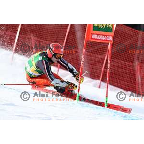 Erik Read racing in the first run of AUDI FIS World Cup Giant Slalom for Vitranc Cup in Kranjska gora, Slovenia on March 13, 2021