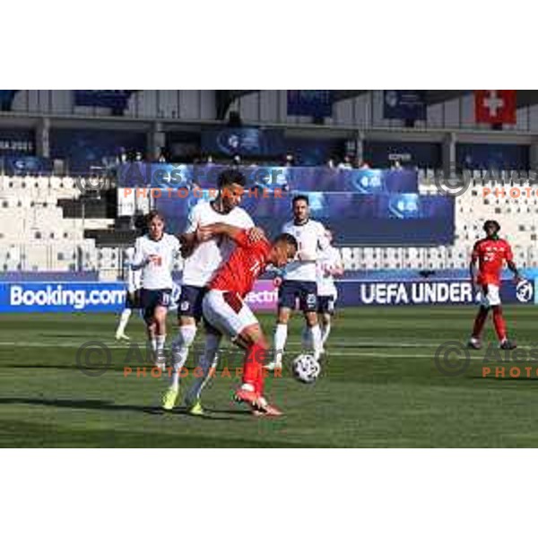 Ndoye (SUI) in action during UEFA Euro Under 21 match between England and Switzerland in Koper, Slovenia on March 25, 2021