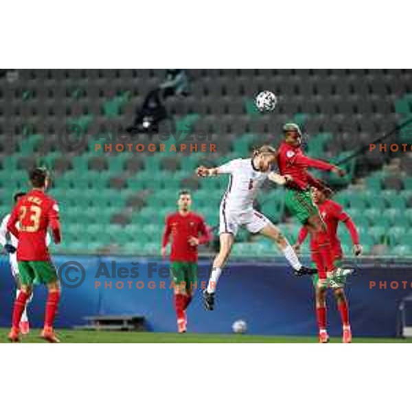 Tom Davies at UEFA Euro Under 21 match between Portugal and England in Ljubljana, Slovenia on March 28, 2021