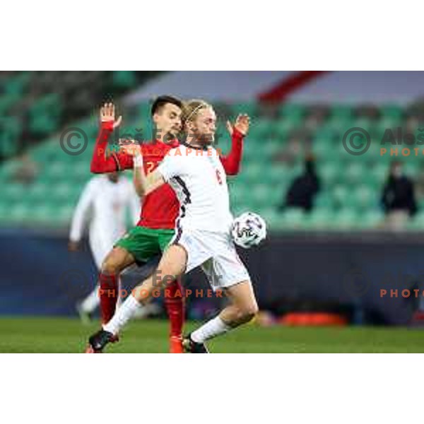 Tom Davies at UEFA Euro Under 21 match between Portugal and England in Ljubljana, Slovenia on March 28, 2021