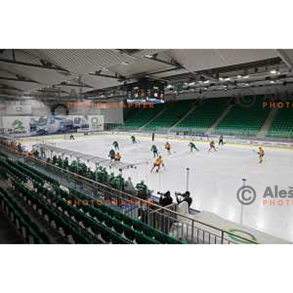 Tivoli Hall during the Final of Alps league ice-hockey match between SZ Olimpija and Asiago in Ljubljana, Slovenia on April 20, 2021