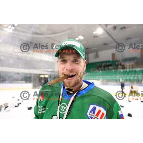 Ales Music, Winners of the Final of Alps league ice-hockey match between SZ Olimpija and Asiago in Ljubljana, Slovenia on April 24, 2021