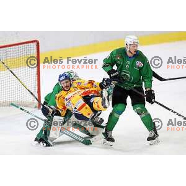 In action during third match of the Final of Alps league ice-hockey match between SZ Olimpija and Asiago in Ljubljana, Slovenia on April 24, 2021