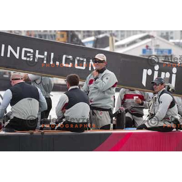 Russell Coutts at America\'s Cup Final sailing match race between team New Zealand and team Alinghi in Auckland, New Zealand on March 2, 2003. Team Alinghi defeated Team New Zealand 5:0