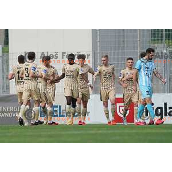 in action during Prva Liga Telekom Slovenije 2020-2021 football match between Gorica and Mura in Nova Gorica on April 30, 2021