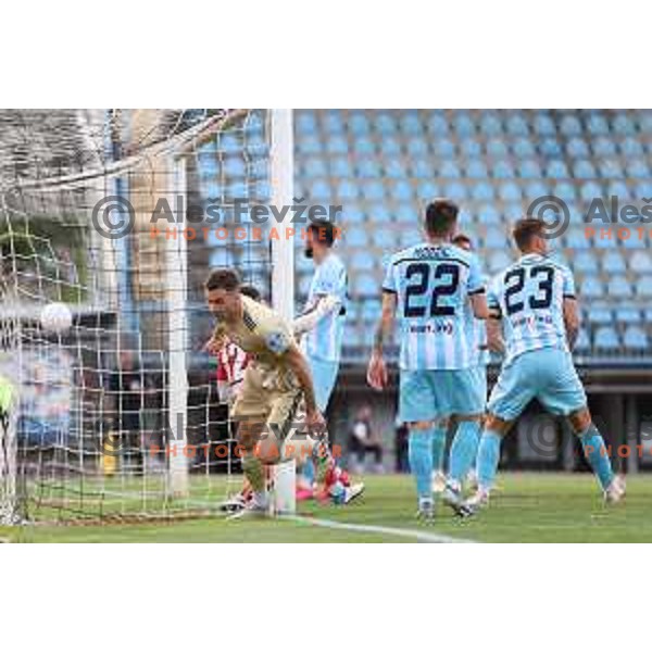 Jan Gorenc scores goal during Prva Liga Telekom Slovenije 2020-2021 football match between Gorica and Mura in Nova Gorica on April 30, 2021