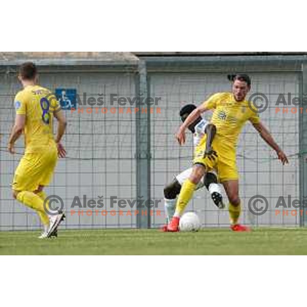 Matej Podlogar in action during Prva Liga Telekom Slovenije 2020-2021 football match between Tabor CB 24 Sezana and Domzale in Sezana on May 1, 2021