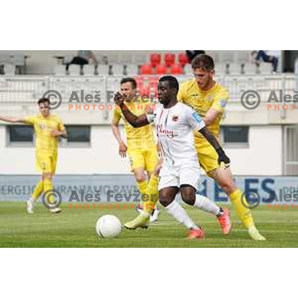 Djalo Aldair and Damjan Vuklisevic in action during Prva Liga Telekom Slovenije 2020-2021 football match between Tabor CB 24 Sezana and Domzale in Sezana on May 1, 2021