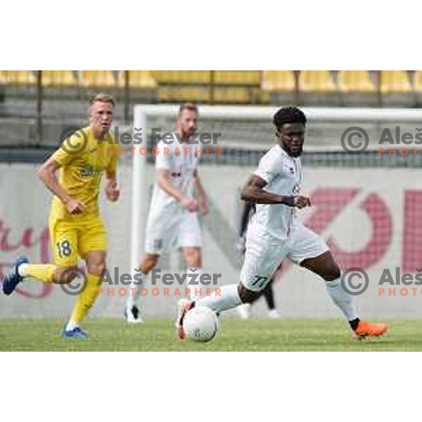 Fahd Ndzengue in action during Prva Liga Telekom Slovenije 2020-2021 football match between Tabor CB 24 Sezana and Domzale in Sezana on May 1, 2021