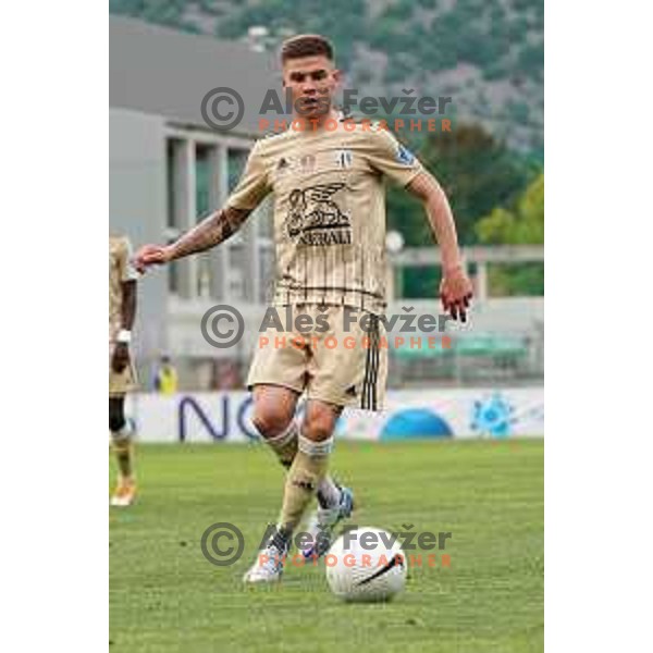 Luka Bobicanec in action during Prva Liga Telekom Slovenije 2020-2021 football match between Gorica and Mura in Nova Gorica on April 30, 2021