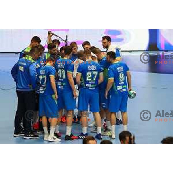 in action during Euro Handball 2022 Qualifyer handball match between Slovenia and Turkey in Celje on May 2, 2021