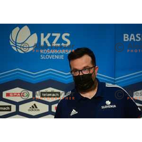 Head coach Damir Grgic during Slovenia Women\'s Basketball team press conference in Ljubljana on May 4, 2021