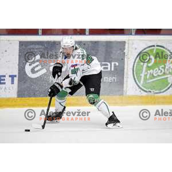 Marc Oliver Vallerand during fourth game of the Final of Slovenian Championship ice-hockey match between SIJ Acroni Jesenice and SZ Olimpija in Jesenice, Slovenia on May 7, 2021