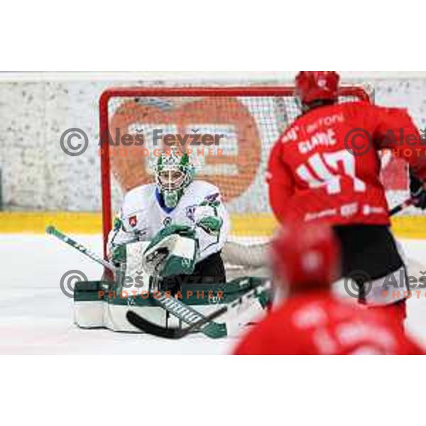 during fourth game of the Final of Slovenian Championship ice-hockey match between SIJ Acroni Jesenice and SZ Olimpija in Jesenice, Slovenia on May 7, 2021