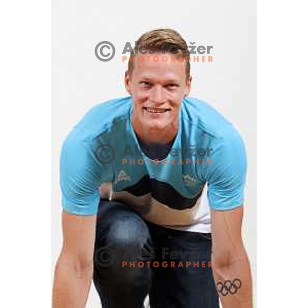 Luka Janezic, member of Slovenia Olympic team for Tokyo 2020 Summer Olympic Games during photo shooting in Ljubljana, Slovenia on May 11, 2021