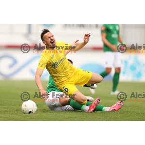 Tilen Klemencic in action during Pivovarna Union Slovenian Cup 2020-2021 football match between Domzale and Olimpija in Domzale, Slovenia on May 12, 2021