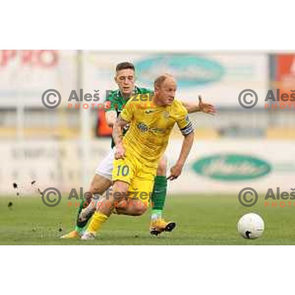 Senijad Ibricic in action during Pivovarna Union Slovenian Cup 2020-2021 football match between Domzale and Olimpija in Domzale, Slovenia on May 12, 2021