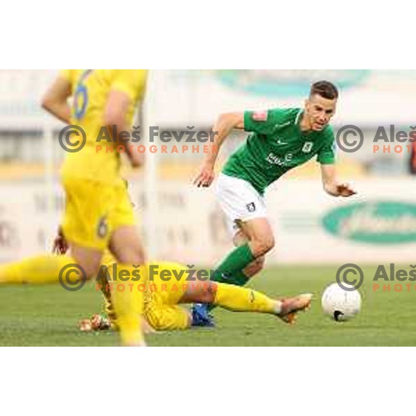 Nik Kapun in action during Pivovarna Union Slovenian Cup 2020-2021 football match between Domzale and Olimpija in Domzale, Slovenia on May 12, 2021