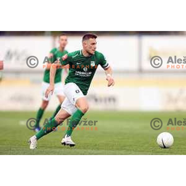 Timi Max Elsnik in action during Pivovarna Union Slovenian Cup 2020-2021 football match between Domzale and Olimpija in Domzale, Slovenia on May 12, 2021