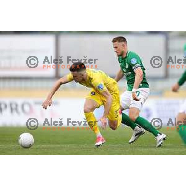 Arnel Jakupovic and Timi Max Elsnik at Pivovarna Union Slovenian Cup 2020-2021 football match between Domzale and Olimpija in Domzale, Slovenia on May 12, 2021