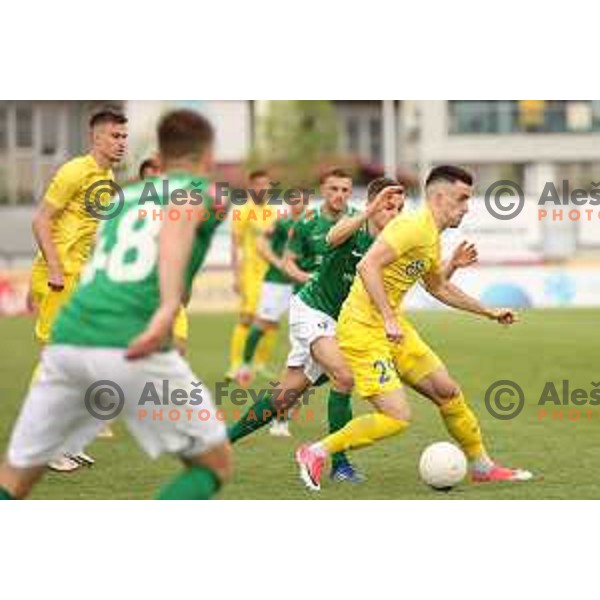 Arnel Jakupovic in action during Pivovarna Union Slovenian Cup 2020-2021 football match between Domzale and Olimpija in Domzale, Slovenia on May 12, 2021