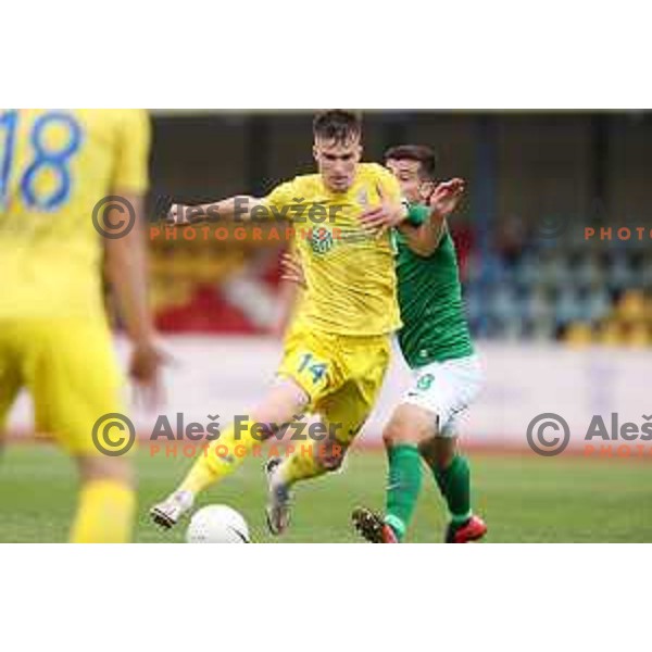 Mattias Kait in action during Pivovarna Union Slovenian Cup 2020-2021 football match between Domzale and Olimpija in Domzale, Slovenia on May 12, 2021