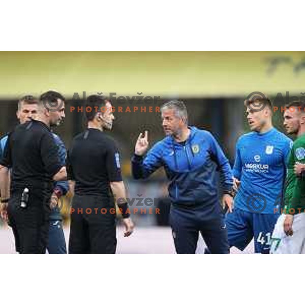 Head coach Dejan Djuranovic during Pivovarna Union Slovenian Cup 2020-2021 football match between Domzale and Olimpija in Domzale, Slovenia on May 12, 2021