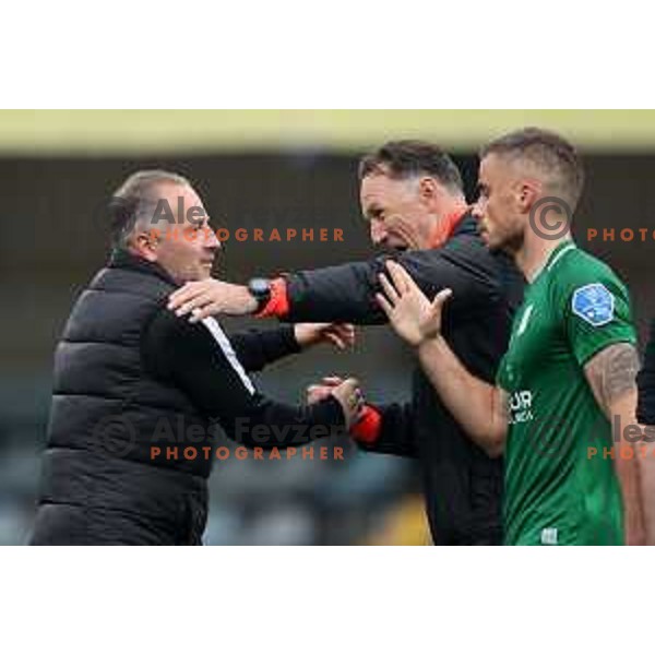 Goran Stankovic, Denis Sme during Pivovarna Union Slovenian Cup 2020-2021 football match between Domzale and Olimpija in Domzale, Slovenia on May 12, 2021