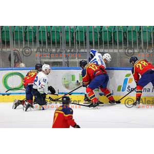 Ken Ograjensek in action during Beat Covid-19 ice-hockey tournament match between Slovenia and Romania in Tivoli Hall, Ljubljana on May 18, 2021
