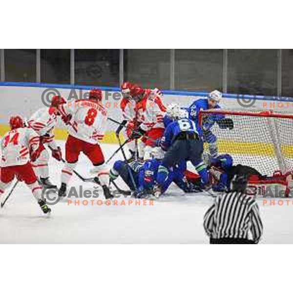 Beat Covid-19 ice-hockey tournament match between Slovenia and Poland in Tivoli Hall, Ljubljana on May 20, 2021