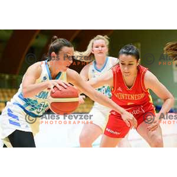 Teja Oblak in action during women\'s friendly basketball match between Slovenia and Montenegro in Lasko, Slovenia on May 21, 2021