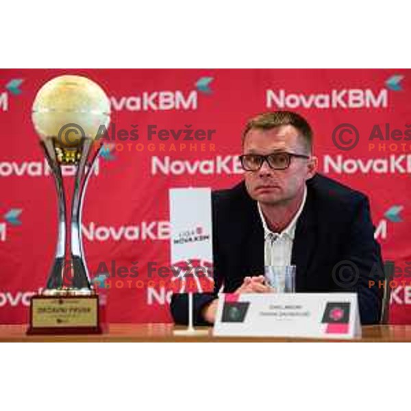 at KZS press conference before start of Nova KBM league Final series in Ljubljana, Slovenia on May 24, 2021
