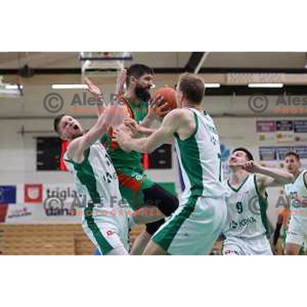 in action during second game of the Final of Nova KBM league between Krka and Cedevita Olimpija in Novo Mesto on May 28, 2021