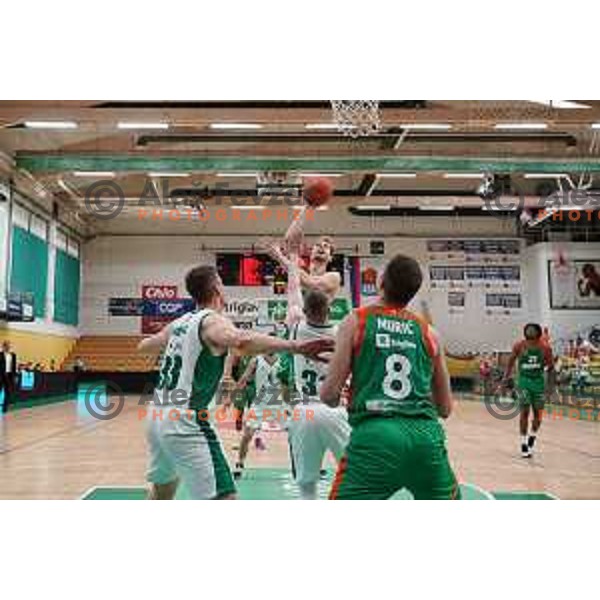 in action during second game of the Final of Nova KBM league between Krka and Cedevita Olimpija in Novo Mesto on May 28, 2021