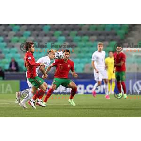 Davide Frattesi in action during match between Portugal and Italy in quarter-final of UEFA Under-21 Championship, Ljubljana, Slovenia on May 31, 2021
