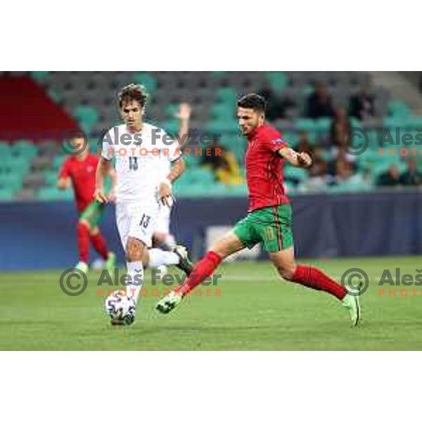 Goncalo Ramos scores goal during match Portugal-Italy, quarter-final of UEFA Under-21 Championship, Ljubljana, Slovenia on May 31, 2021