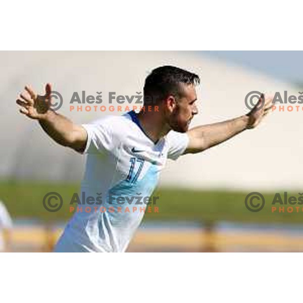 Aljosa Matko of Slovenia in action during U-21 friendly match between Slovenia and North Macedonia in Krsko , Slovenia on June 3, 2021