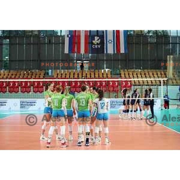 in action during CEV Volleyball European Silver League 2021 Women match between Slovenia and Israel in Lukna Hall, Maribor on June 4, 2021