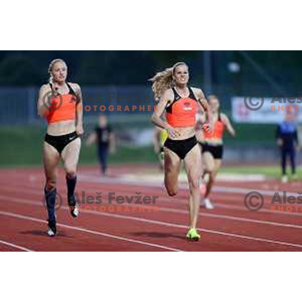 Agata Zupin and Anita Horvat compete at 400 meters at Slovenian Athletics National Championship in Kranj on June 5, 2021