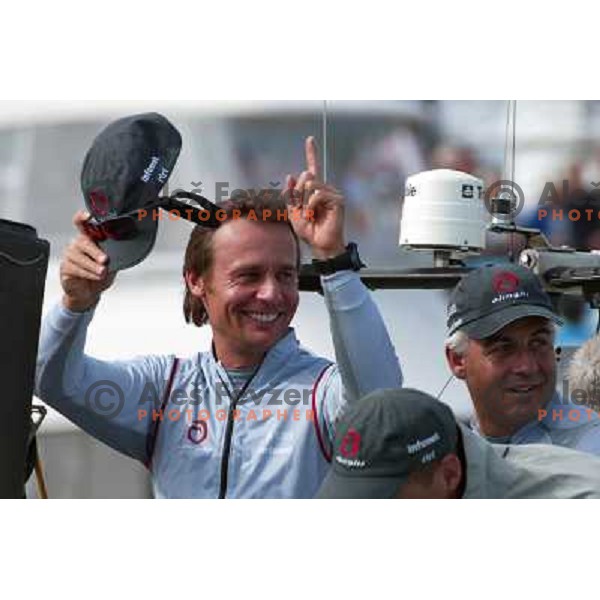 Ernesto Bertarelli at America\'s Cup Final sailing match race between team New Zealand and team Alinghi in Auckland, New Zealand on March 2, 2003. Team Alinghi defeated Team New Zealand 5:0
