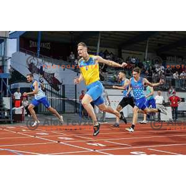Luka Janezic competes at 400 meters at Slovenian Athletics National Championship in Kranj on June 5, 2021